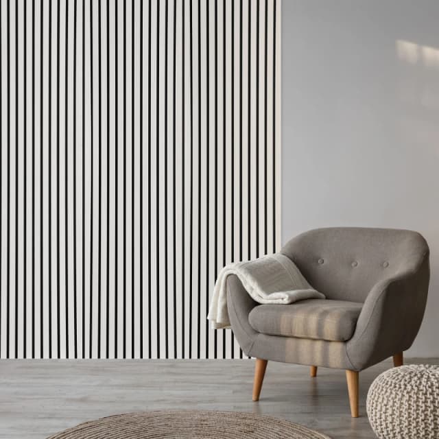 Fuse Acoustic Wall Panels Acoustic Wooden Wall Panel in White Oak, 2.4m x 0.6m in Grey Grey Unisex