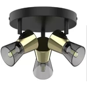 Zumaline Lighting - Zumaline Cento Ceiling Spotlight Clusters, Matt Black, Gold, 3x G9