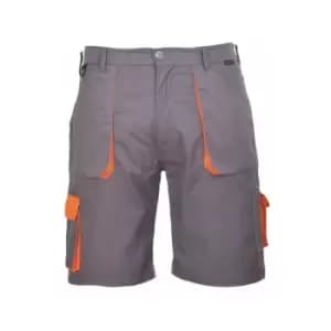 Portwest - Texo Contrast Shorts - Charcoal - Small - TX14GRRS