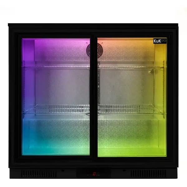 Kukoo - Back Bar Fridge Cooler 208L Capacity Commercial Sliding Double