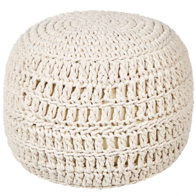 Beliani Pouffe Arpatu Cotton Light Beige