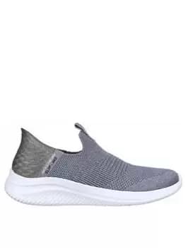 Skechers Ultra Flex 3.0-smooth Step Slip On - Grey, Size 3, Women