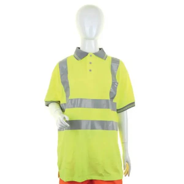 Beeswift Beeswift Ladies High Visibility Short Sleeve Polo Shirt Saturn Yellow S LPK20SYS
