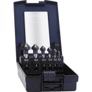 Exact 51157 Countersink set 6 Piece 6.3 mm, 8.3 mm, 10.4 mm, 12.4 mm, 16.5 mm, 20.5mm HSS TiAIN Cylinder shank 1 Set