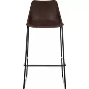 Dalston Mocha Bar Stool with Angled Legs - Premier Housewares