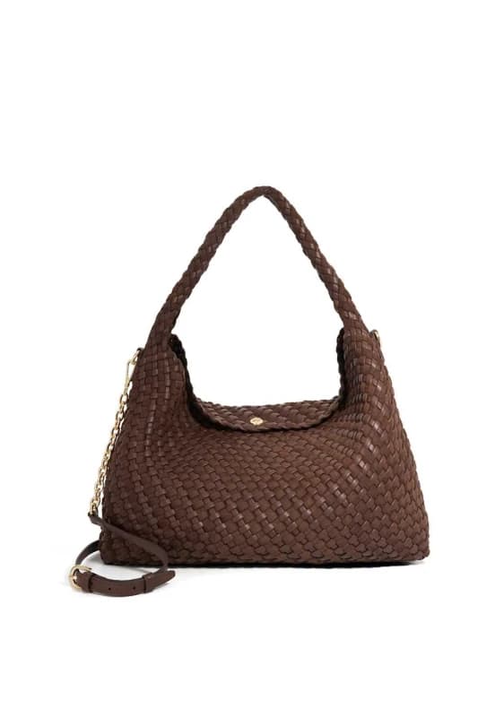 Dune London Womens 'Deliberate L' Shoulder Bag in Dark Brown Dark Brown Female One Size