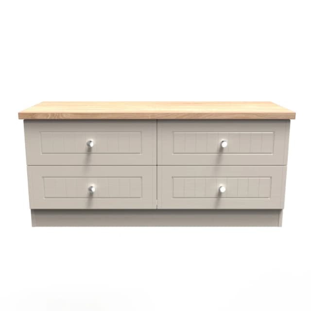 Ready Assembled 2 U Norton 4 Drawer Bed Box (Ready Assembled) in Taupe Size: Small Taupe Unisex Small