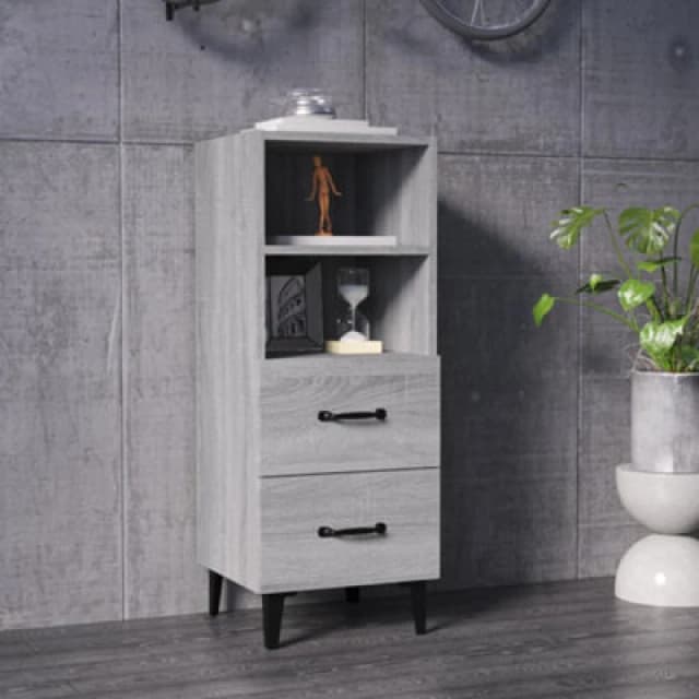 VIDAXL Sideboard Grey Sonoma 34.5x34x90cm Engineered Wood Vidaxl 8720287085430