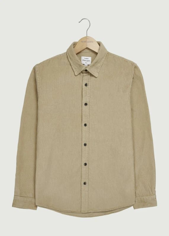 Peter Werth Mens Bexley LS Shirt in Light Sand Size: Medium Light Sand Male M
