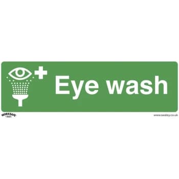 Sealey - SS58V1 Safe Conditions Safety Sign - Eye Wash - Self-Adhesive Vinyl