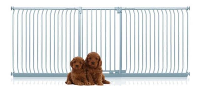 Bettacare Extra Tall Elite Dog Gate, 271Cm - 280Cm, Matt Grey, Extra Tall 96.8Cm In Height, Pressure Fit Pet Gate