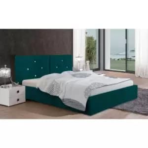 Envisage Trade - Cubana Upholstered Beds - Plush Velvet, King Size Frame, Green - Green