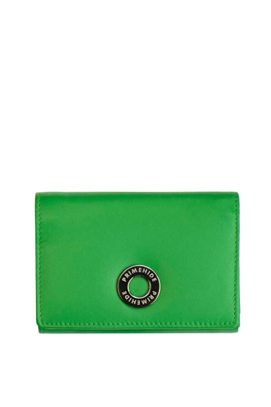 PRIMEHIDE 'Flavia' Leather Clip Frame Purse Green