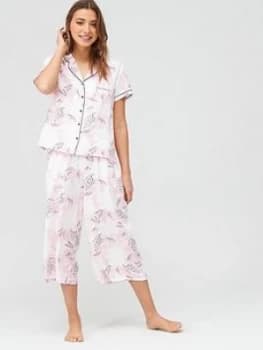 Pour Moi Wild Floral Print Revere Collar Shirt - Pink