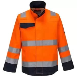Portwest - MV35ONRL - sz L Modaflame RIS Orange/Navy Jacket - Orange/Navy