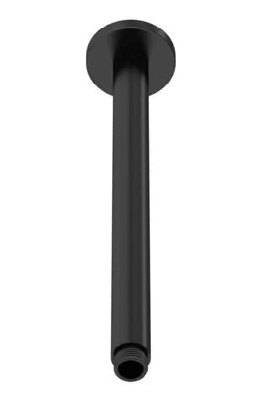BALTERLEY Round Ceiling Mount Shower Arm - 300mm - Matt Black BSSA416