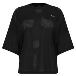 Reebok Mesh T Shirt Womens - Black