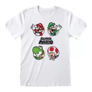 Nintendo Super Mario T-Shirt Circles Size XL