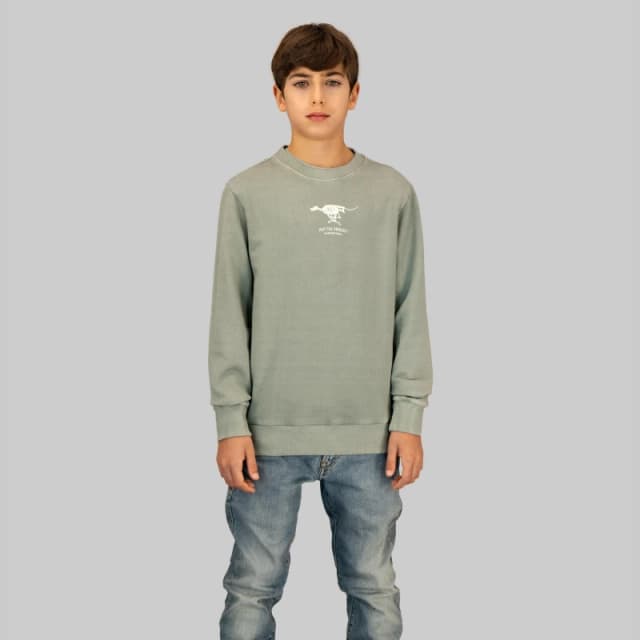 G Star Kids Logo Cotton Crew Sweatshirt Mercury male 8Y