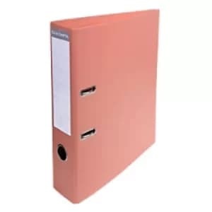 Exacompta Prem Touch Lever Arch File 53705E 75mm PVC, Cardboard 2 ring A4 Pink Pack of 10
