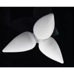 Palma ceiling light 3 bulbs cfl Outdoor IP44, matt white/opal white