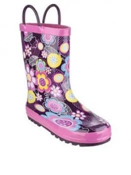 Cotswold Girls Flower Wellington Boots
