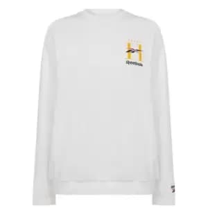 Reebok College Hotel Crewneck Sweatshirt Ladies - White