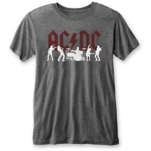 AC/DC - Silhouettes Unisex Large T-Shirt - Grey