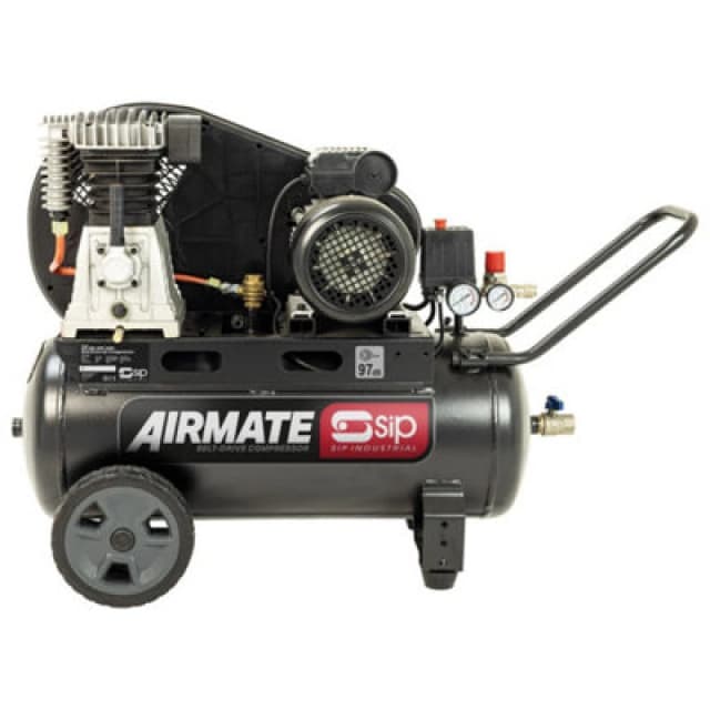 Sip Bd 3Hp 50 Litre Belt Drive Compressor - L42 X W99 X H71cm - Black