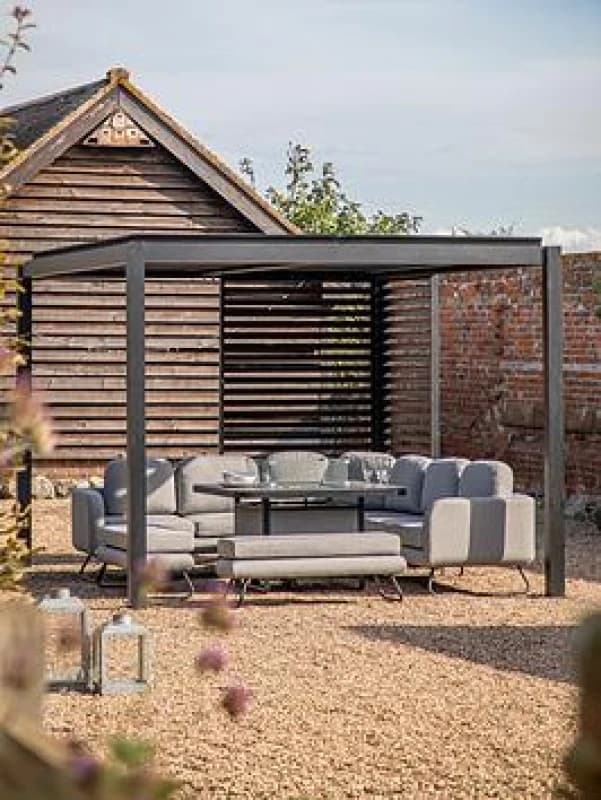 Crossland Grove Heimdall Pergola Swivel Louvre Screen 900x2180mm, Black 5.06E+12