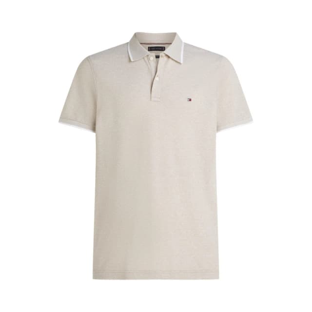 Tommy Hilfiger Mens Linen Pique Short Sleeve Polo Shirt Sandalwood male S