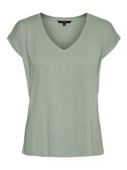 VERO MODA V-neck Short Sleeved Top Women Green