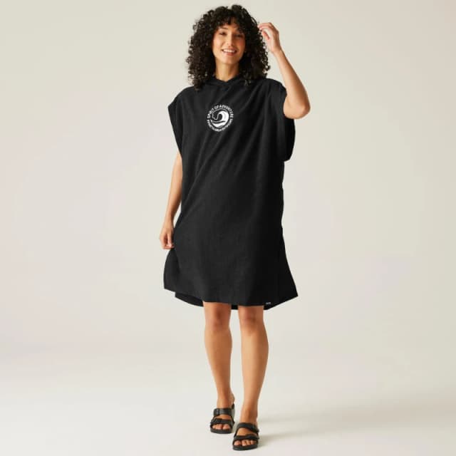 Regatta Adult Towel Robe Jet Black