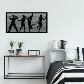 DanceWoman 3 - Black Decorative Metal Wall Accessory
