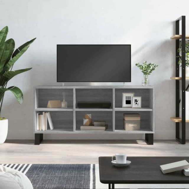 Vidaxl TV Cabinet Grey Sonoma 103.5X30X50 Cm Engineered Wood, Grey 827002