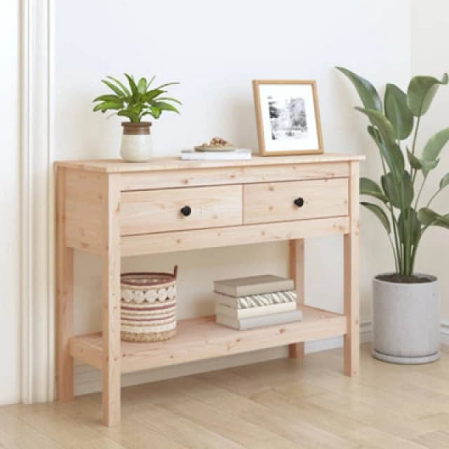 VIDAXL Console Table 100x35x75cm Solid Wood Pine Vidaxl 8720287189978