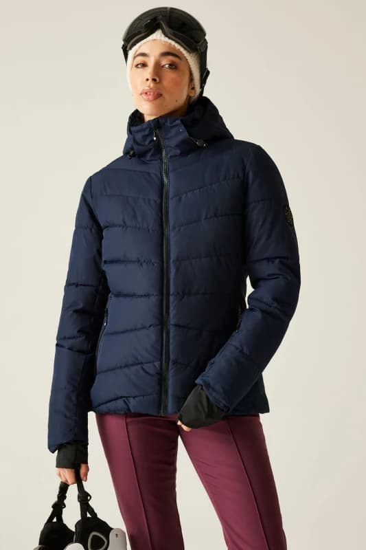 Dare 2b Womens Glacial Waterproof Insulated Padded Ski Jacket in Navy Size: 12 Navy Female 12