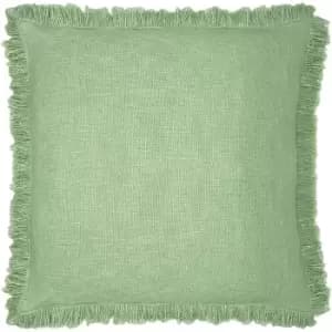 Korin Fringed Cushion Eucalyptus