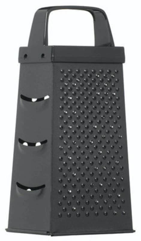 Kitchencraft Black Non-Stick 17cm Four Sided Box Grater Black