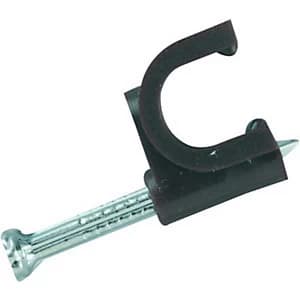 Wickes Coaxial Cable Clips - Brown Pack of 50