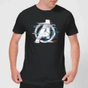 Avengers: Endgame White Logo Mens T-Shirt - Black