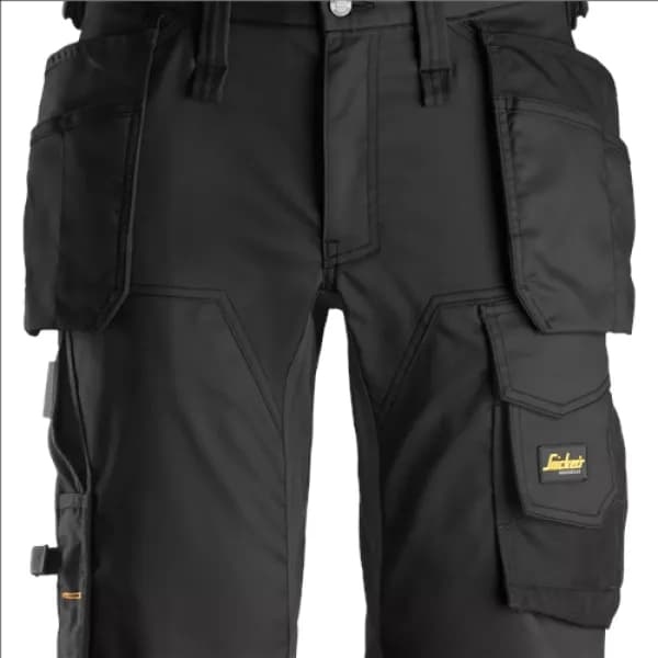 Snickers AllroundWork Stretch Shorts Holster Pockets - Black - 50