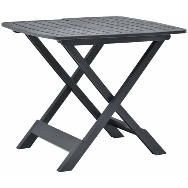 VIDAXL Folding Garden Table Anthracite 79x72x70cm Plastic vidaXL 8719883859750