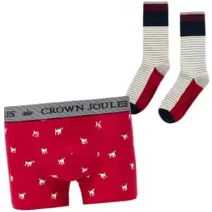 Joules Mens Put A Sock In It Boxer And Socks Gift Set M- Waist 32-34', (81-86cm)