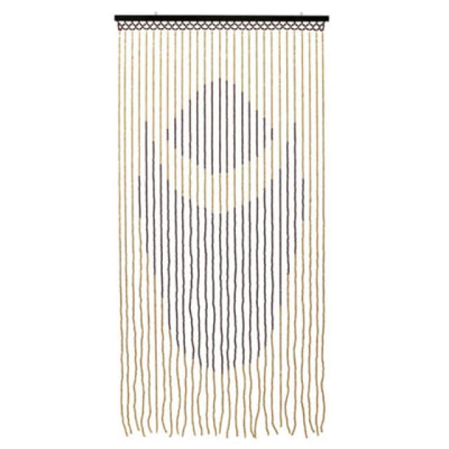 JVL Tuscany Beaded Door Curtain - Lotus Light Brown