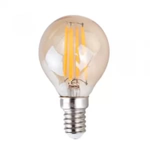 MiniSun 4W SES/E14 Filament Golfball Bulb in Amber