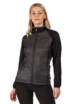 Regatta Clumber Hybrid Jacket - Black , Grey/Black, Size 10, Women