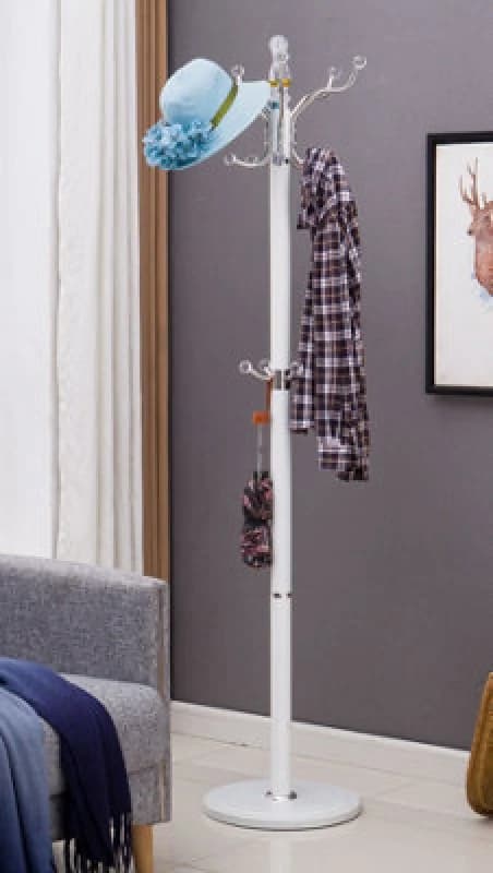 Modernique Modernique Metallo Metal and transparent Tube 185cm High Coat Rack with Heavy Sturdy 38cm Base. in White White One Size Unisex 4673802624