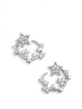 Olivia Burton Sterling Silver Celestial Swirl Hoop Earrings, One Colour, Women