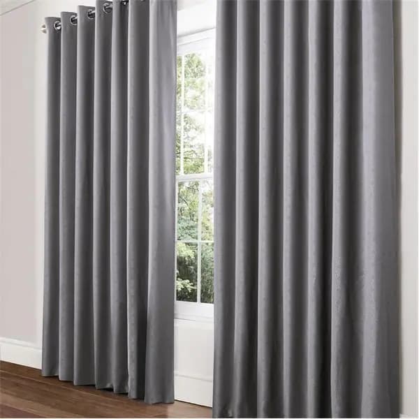 Other Diamond Blackout Ring Top Curtains - Silver 117x183cm